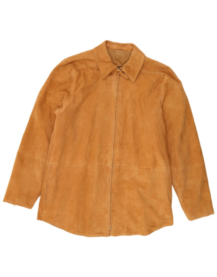 Damska kurtka zamszowa Escada UK 14, średnia brązowa skóra