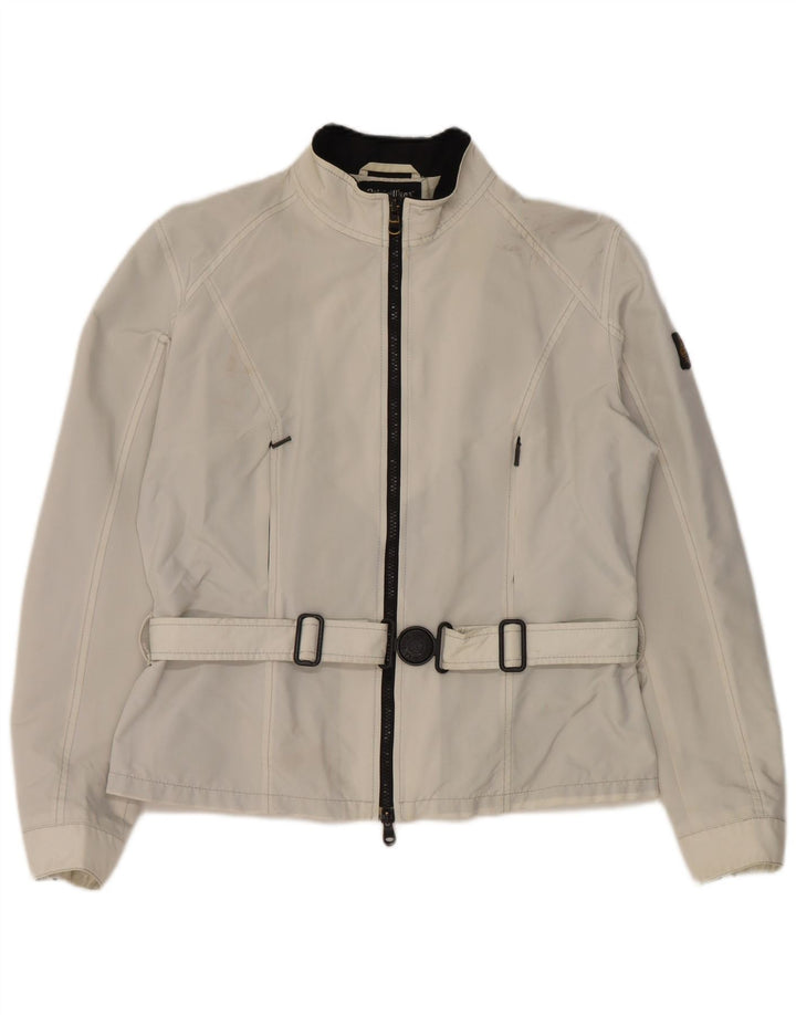 Damska kurtka przeciwdeszczowa Refrigiwear UK 14, duża, biała, poliamidowa