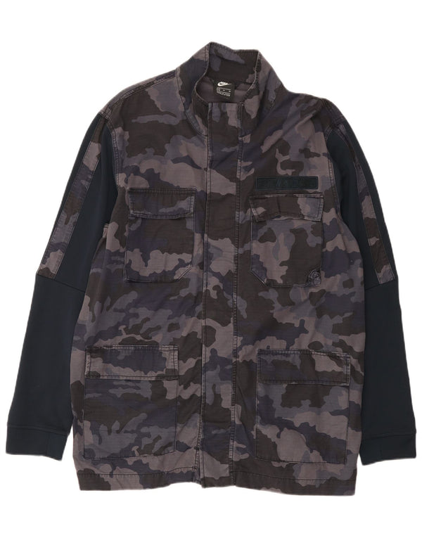 Męska kurtka Nike Graphic Utility UK 42 XL, granatowa, bawełniana w kamuflażu