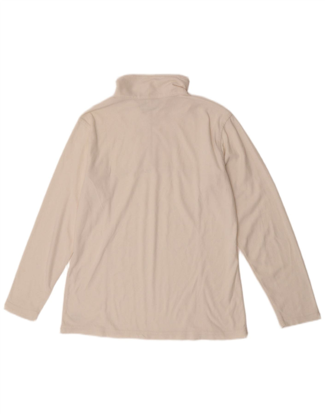 Damski sweter polarowy Asics z zamkiem błyskawicznym UK 14, średni biały poliester