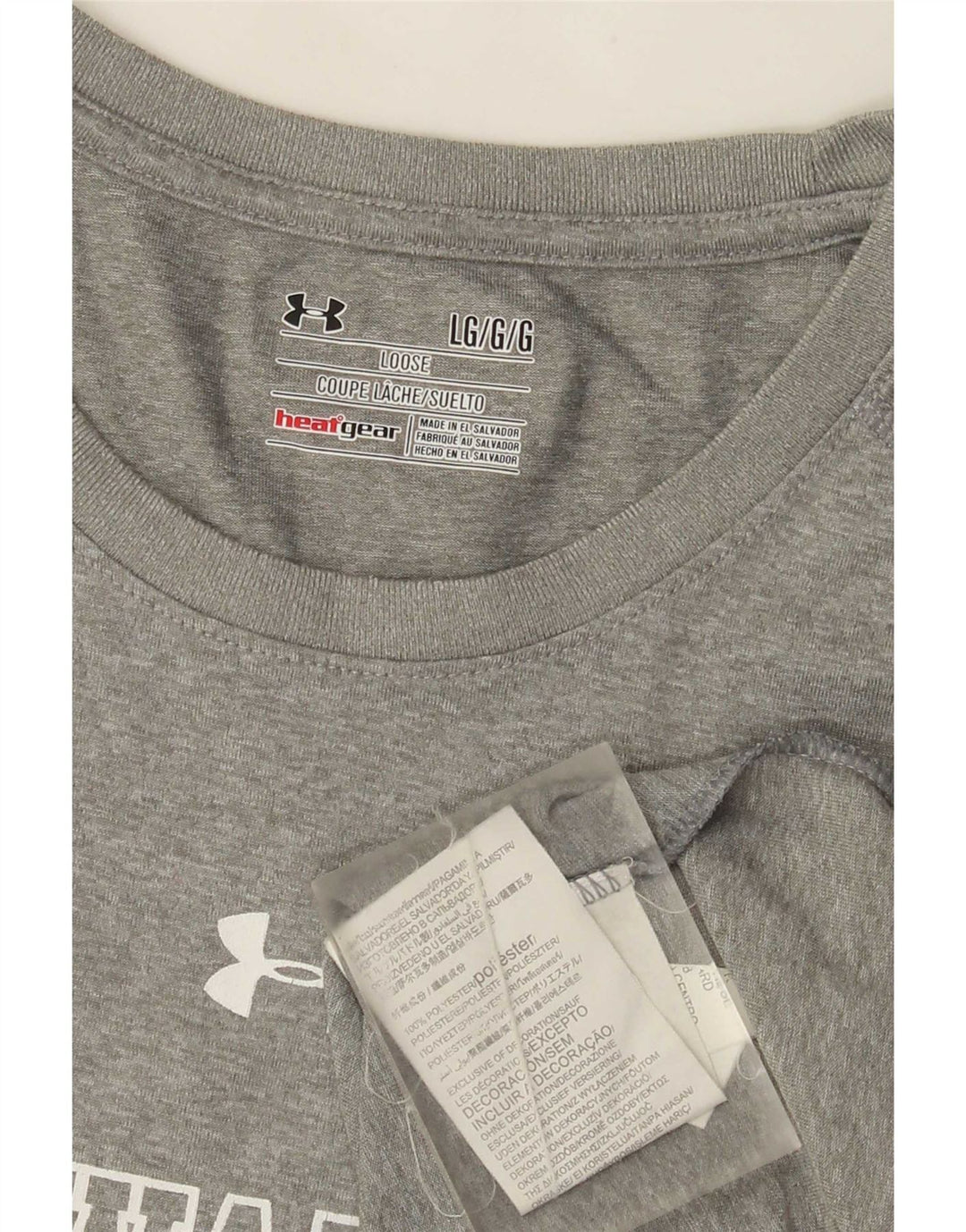 Męski T-shirt z grafiką Under Armour Milwaukee, duży, szary, poliestrowy