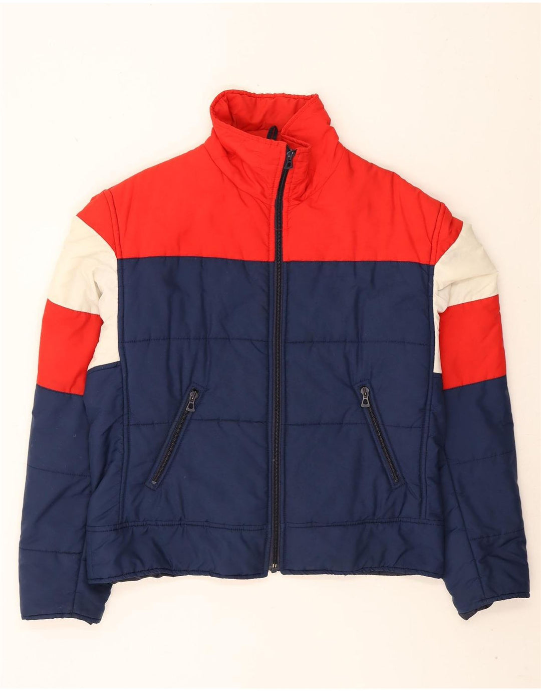 VINTAGE Mens Padded Jacket UK 46 3XL Multicoloured Colourblock Polyester