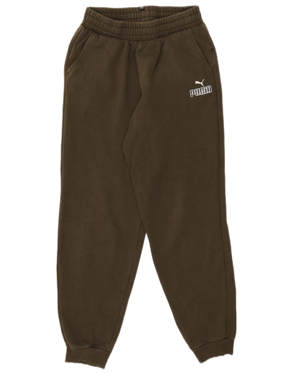 Chłopięce spodnie dresowe Puma Joggery 15-16 lat, bawełna khaki