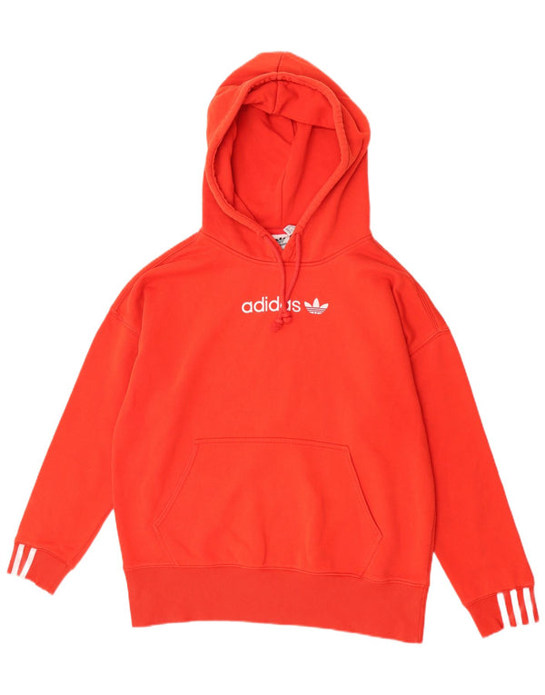 Damska bluza z kapturem Adidas Graphic Oversized UK 8 Small Red Cotton