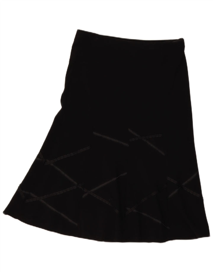 Marks & Spencer Damska spódnica w kształcie litery A UK 12 Medium W34 Czarna geometryczna
