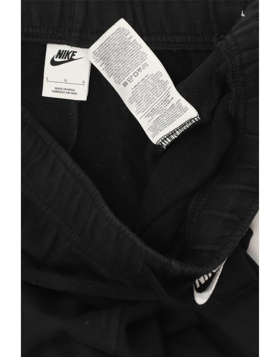 Męskie spodnie dresowe Nike, duże, czarne, bawełniane