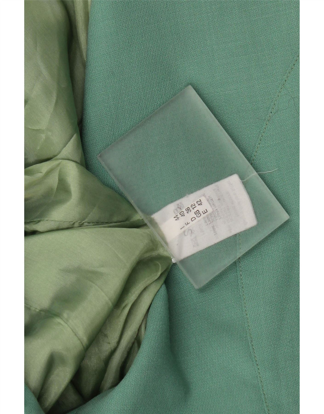 Vintage damski zestaw 2-częściowy z 1 guzikiem UK 12 Medium W28 Zielony octan