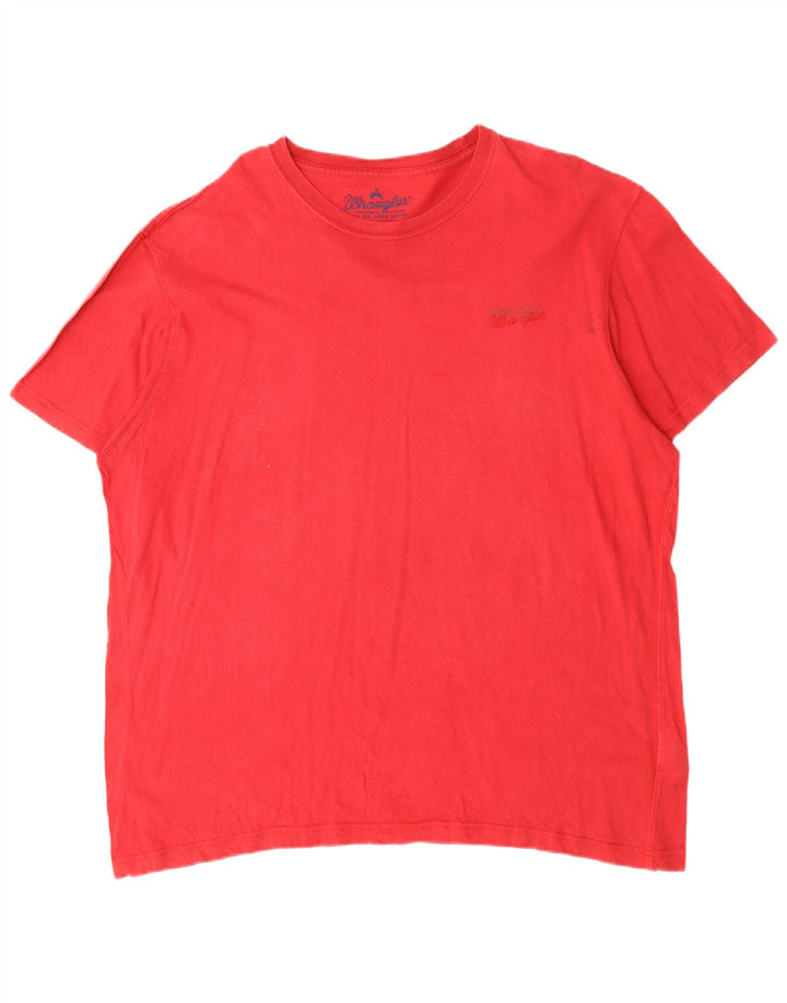 T-shirt męski WRANGLER Top 2XL, czerwony, bawełniany