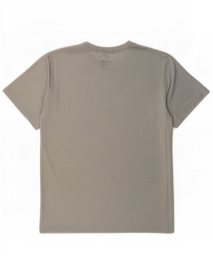 Męski T-shirt z grafiką Nike Dri Fit, średni szary poliester