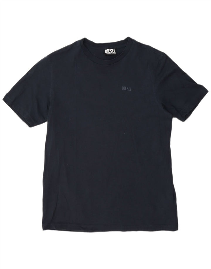 T-shirt męski Diesel, średni, granatowy, bawełniany