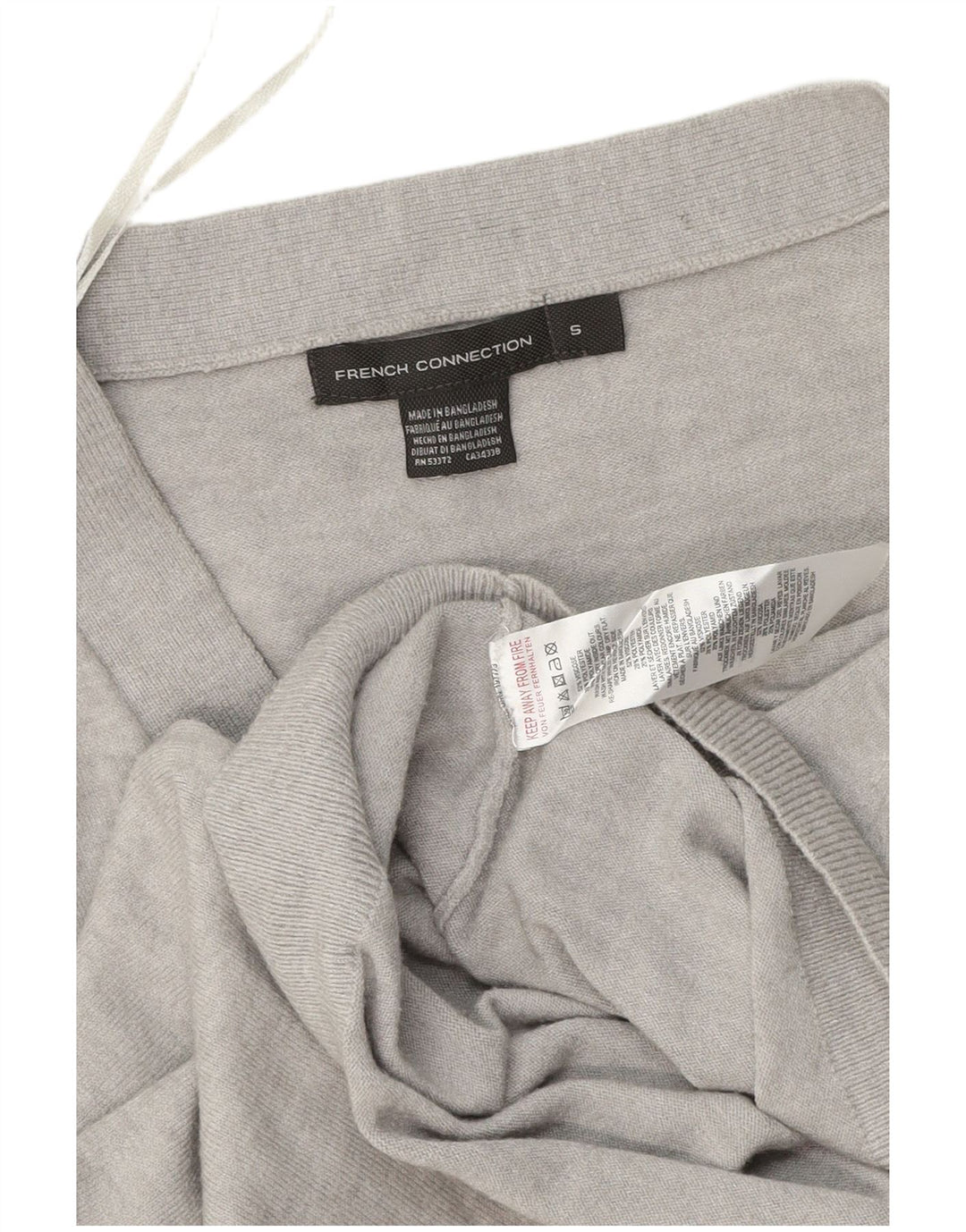 Damski sweter oversize French Connection Crop Oversize UK 10 Small Grey