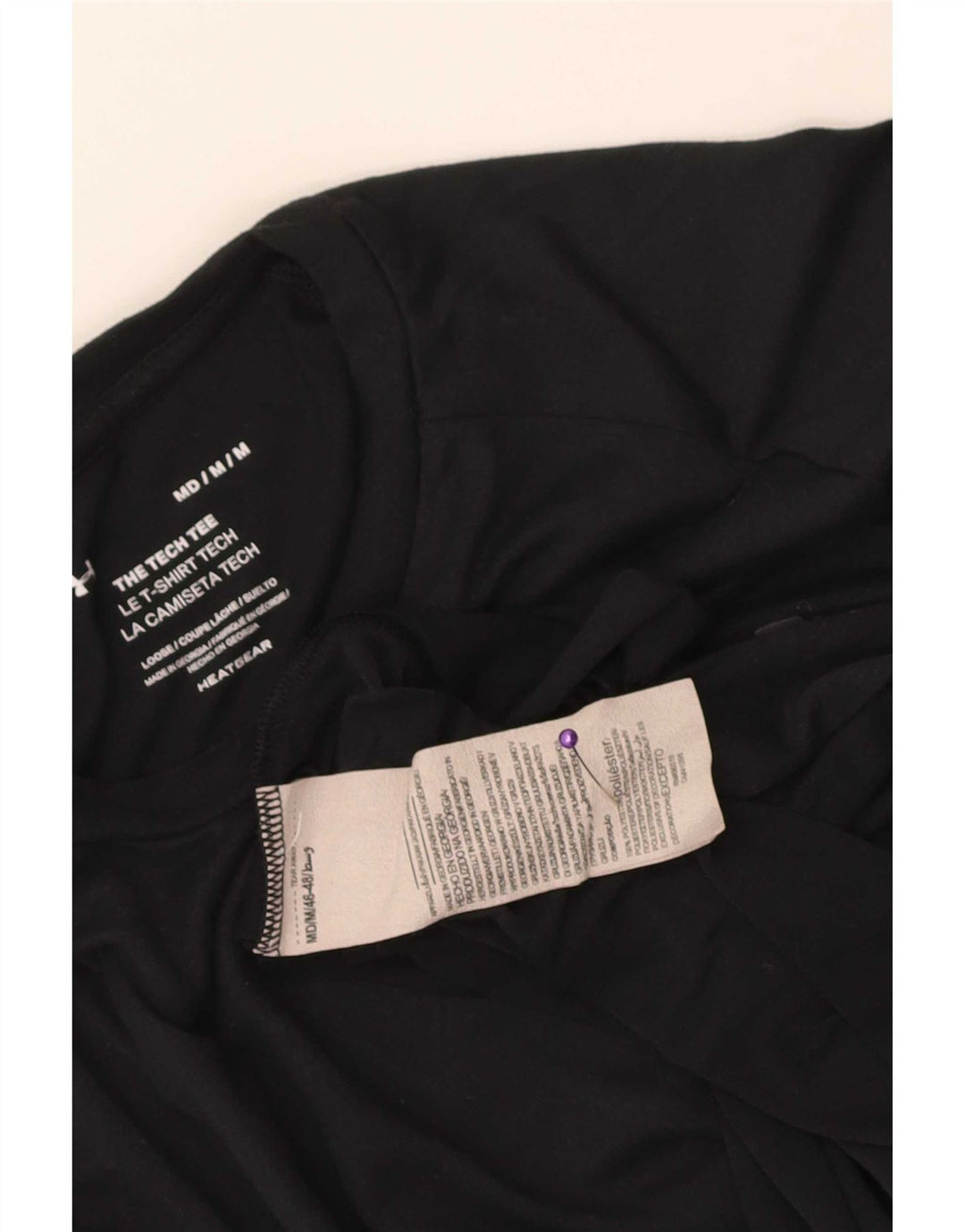 Męska koszulka Under Armour Heat Gear Top, średni czarny poliester
