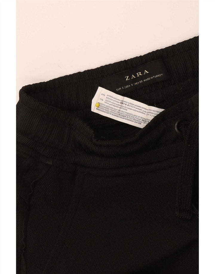Męskie spodnie dresowe Zara Joggers, małe, czarne, poliestrowe