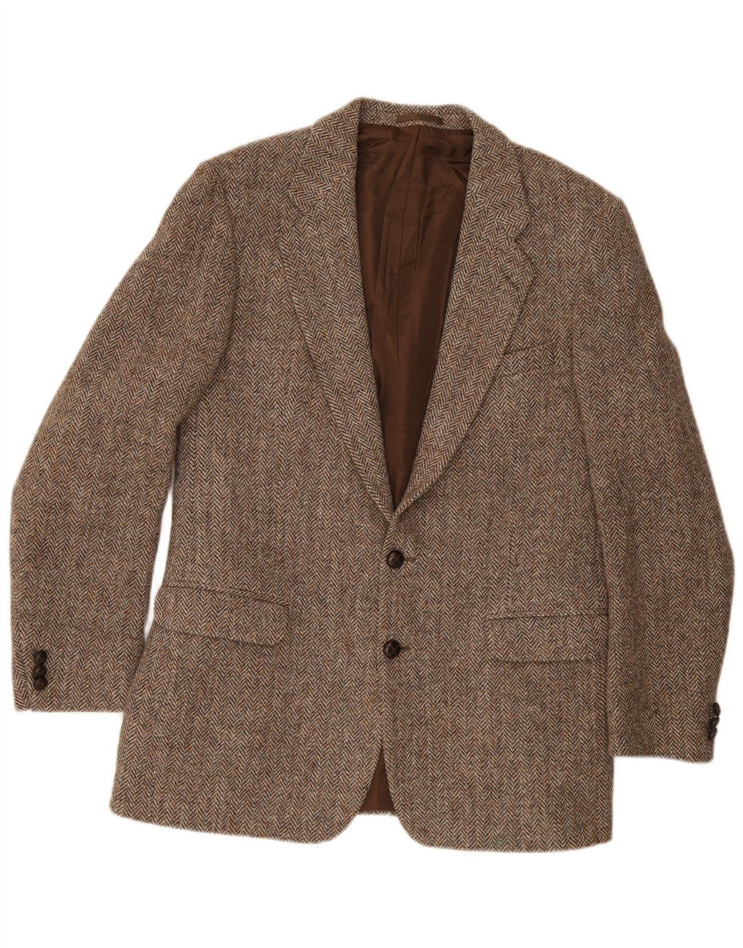 Kurtka męska Harris Tweed St. Michael Blazer UK 40, duża, brązowa w jodełkę