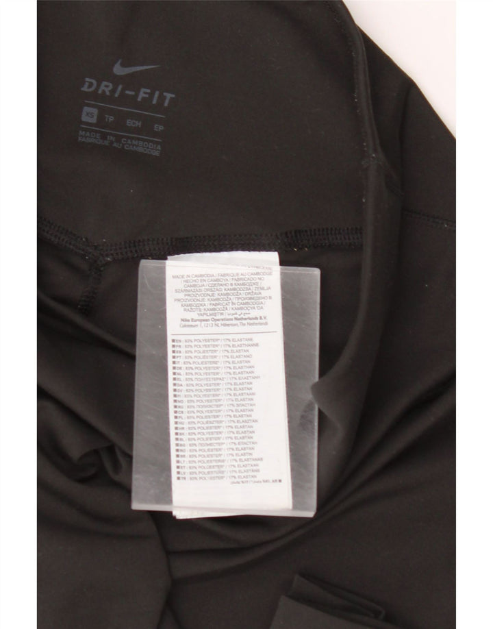 Damskie legginsy NIKE Dri Fit Capri UK 6 XS, czarny poliester