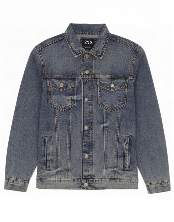 Męska kurtka dżinsowa Zara UK 36 Small Blue Cotton