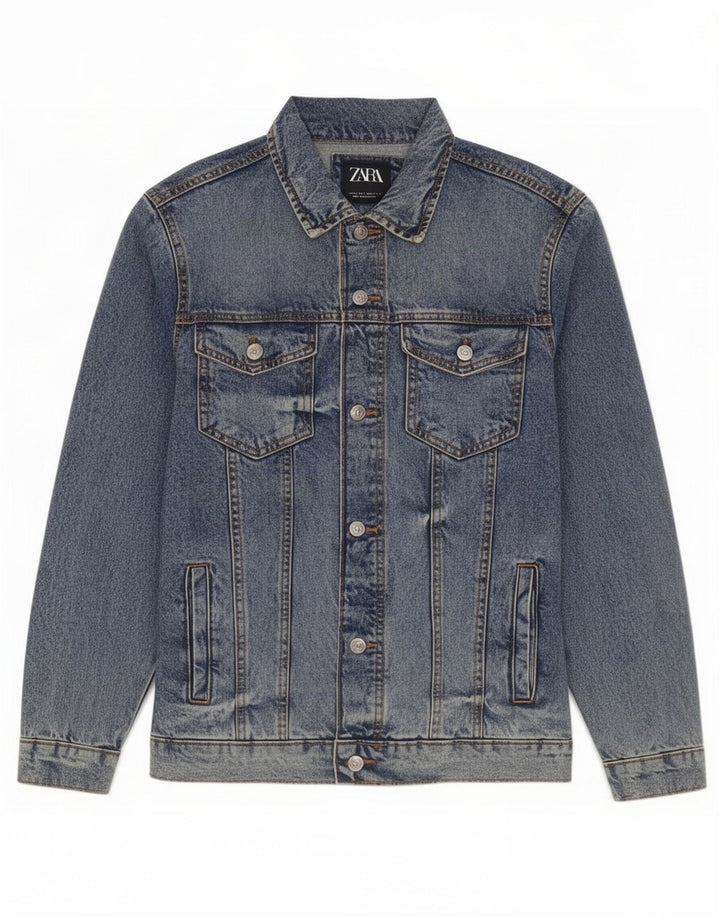 Męska kurtka dżinsowa Zara UK 36 Small Blue Cotton