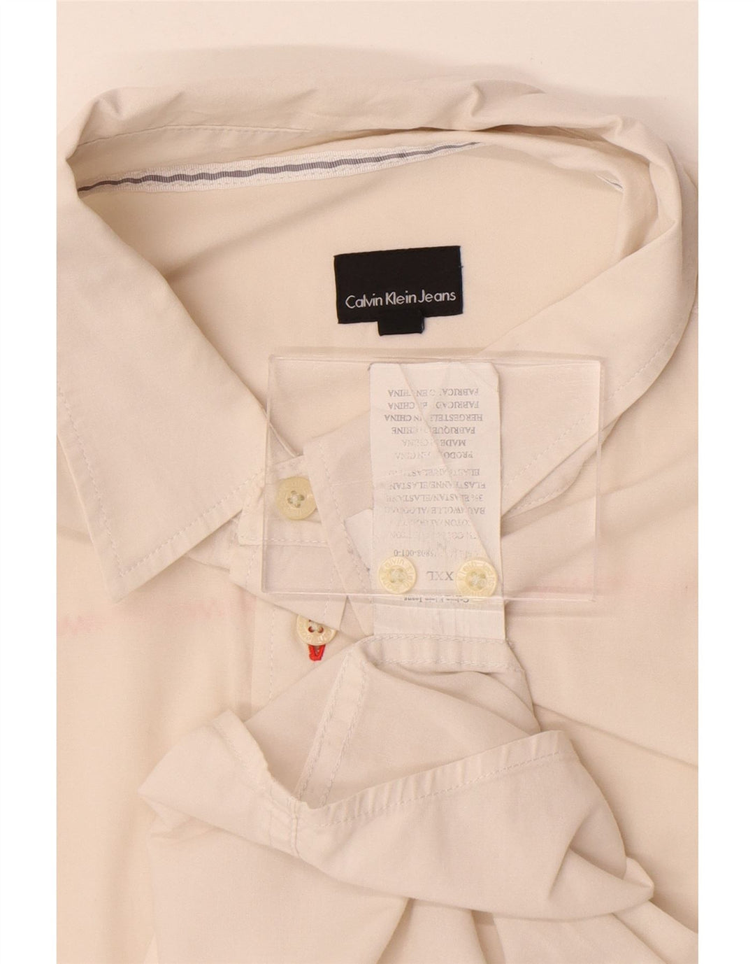 Koszula męska Calvin Klein Jeans 2XL z białej bawełny