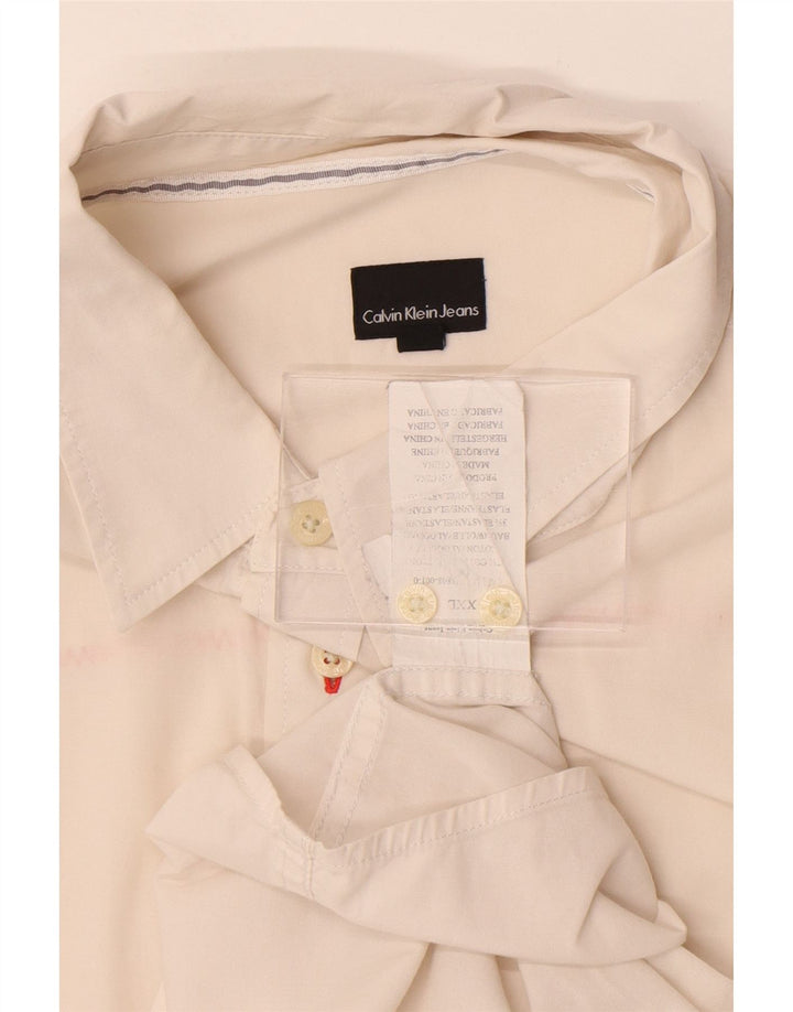Koszula męska Calvin Klein Jeans 2XL z białej bawełny