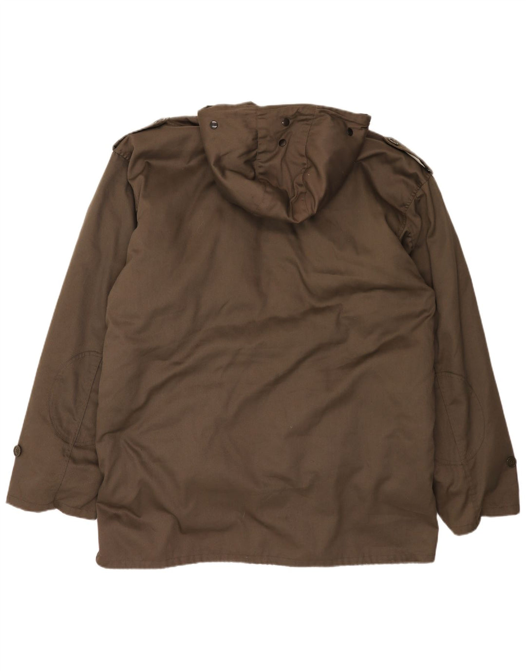 Vintage męska kurtka parka z kapturem IT 62 6XL brązowa