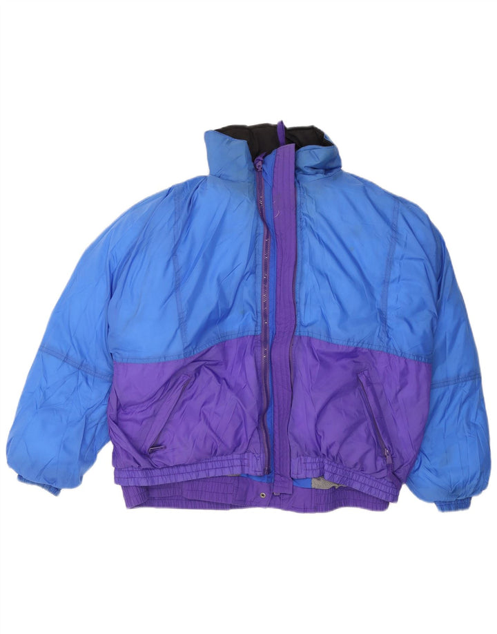 Damska kurtka oversize z kapturem Eddie Bauer UK 16, duża fioletowa