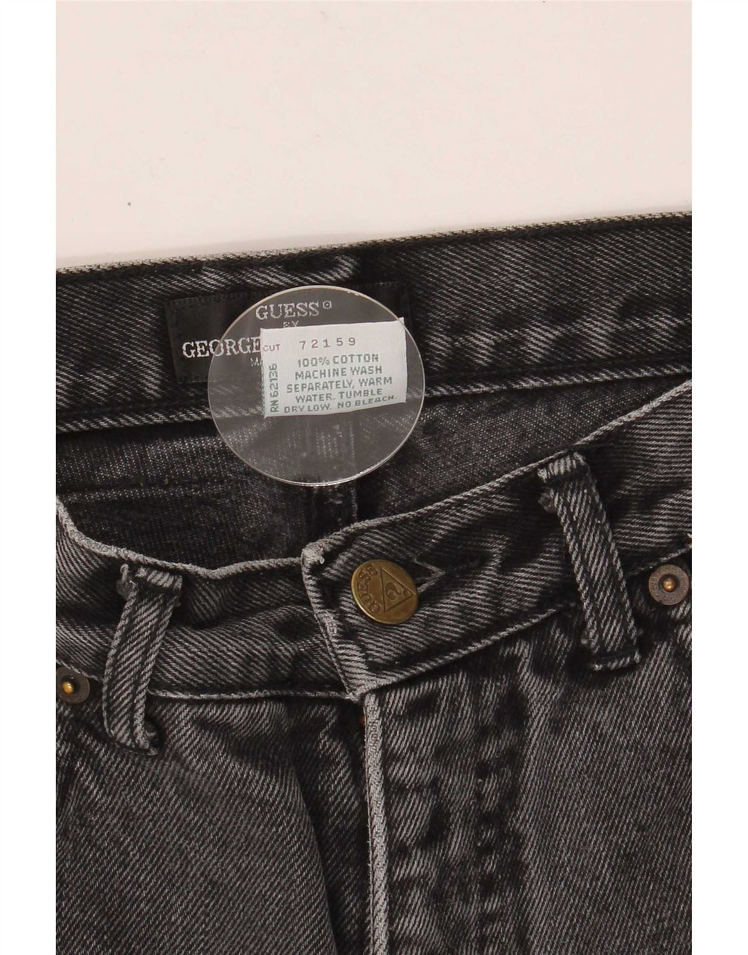 Guess Damskie Zwężane Dżinsy W29 L24 Czarne Bawełniane