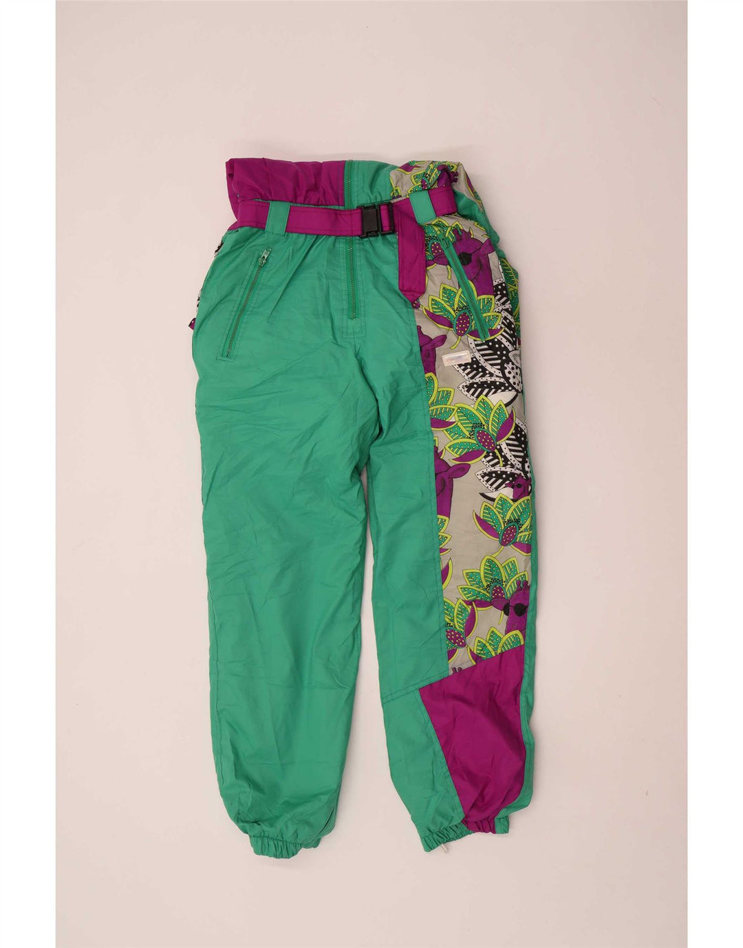 Damski kombinezon narciarski Vintage EU 38 Medium W28 L30 Wielobarwny blok kolorów