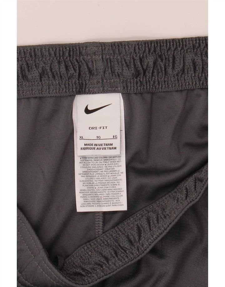 Męskie spodenki sportowe Nike Dri Fit XL, szary, poliester z blokami kolorów