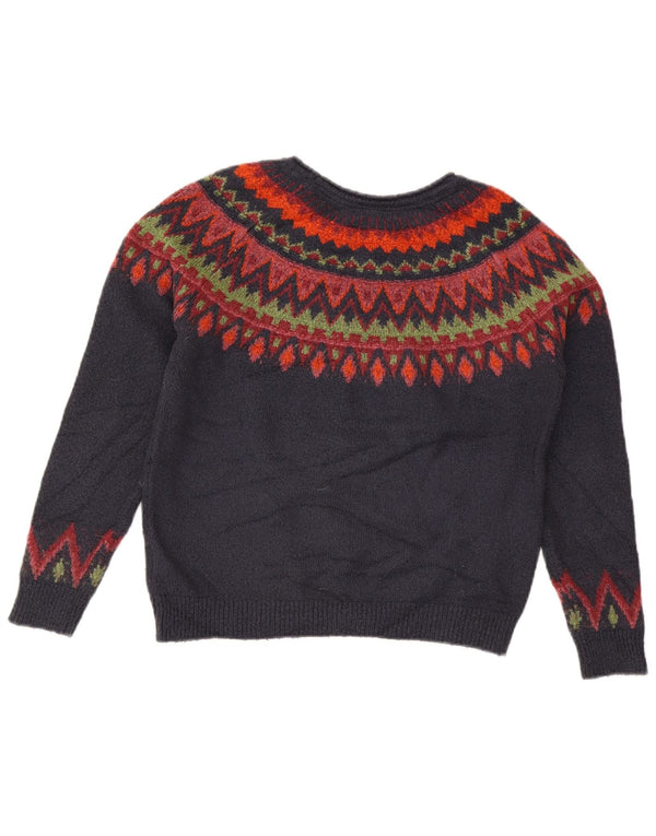 Damski sweter Weird Fish z dekoltem w łódkę, UK 10, mały, granatowy Fair Isle