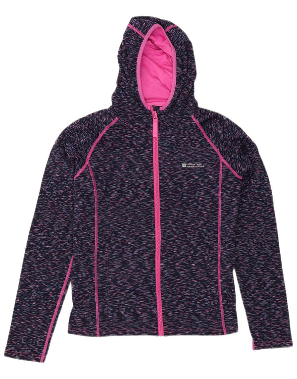 Dziewczęcy sweter z kapturem i zamkiem Mountain Warehouse 12-13 lat, granatowy, nakrapiany