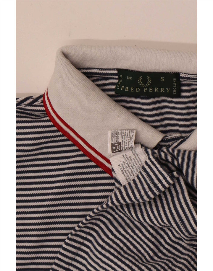 Męska koszulka polo Fred Perry, mała, granatowa, bawełniana w prążki