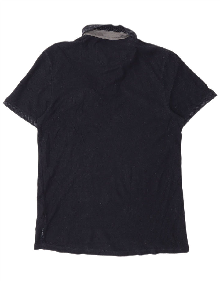 Męska koszulka polo Ted Baker, rozmiar 4, duża, granatowa, bawełniana