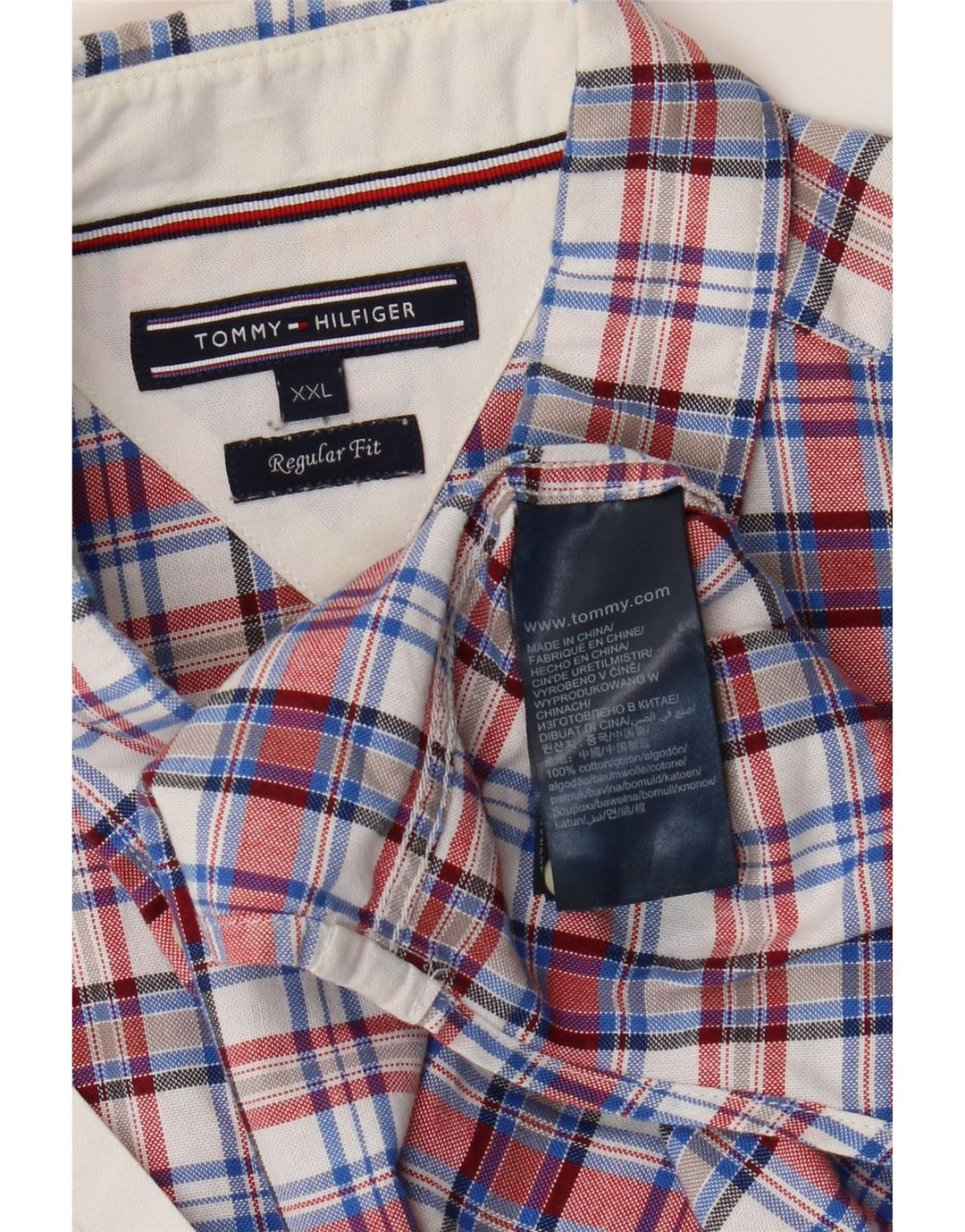 Koszula męska Tommy Hilfiger o regularnym kroju 2XL, wielokolorowa, bawełniana w kratę