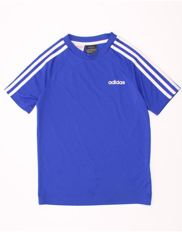 Adidas Chłopięca koszulka Climalite Top 9-10 lat Niebieski Poliester