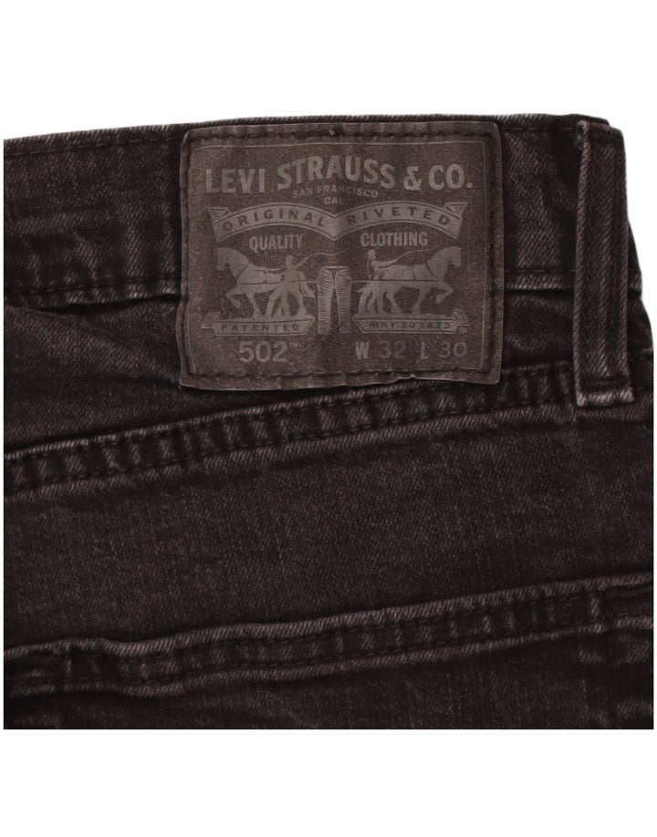 Męskie jeansy Levi's 502 Tapered W32 L30 Czarna bawełna