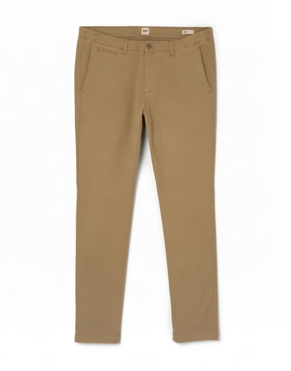 Męskie spodnie typu skinny Chino Gap W34 L32 Beżowa bawełna