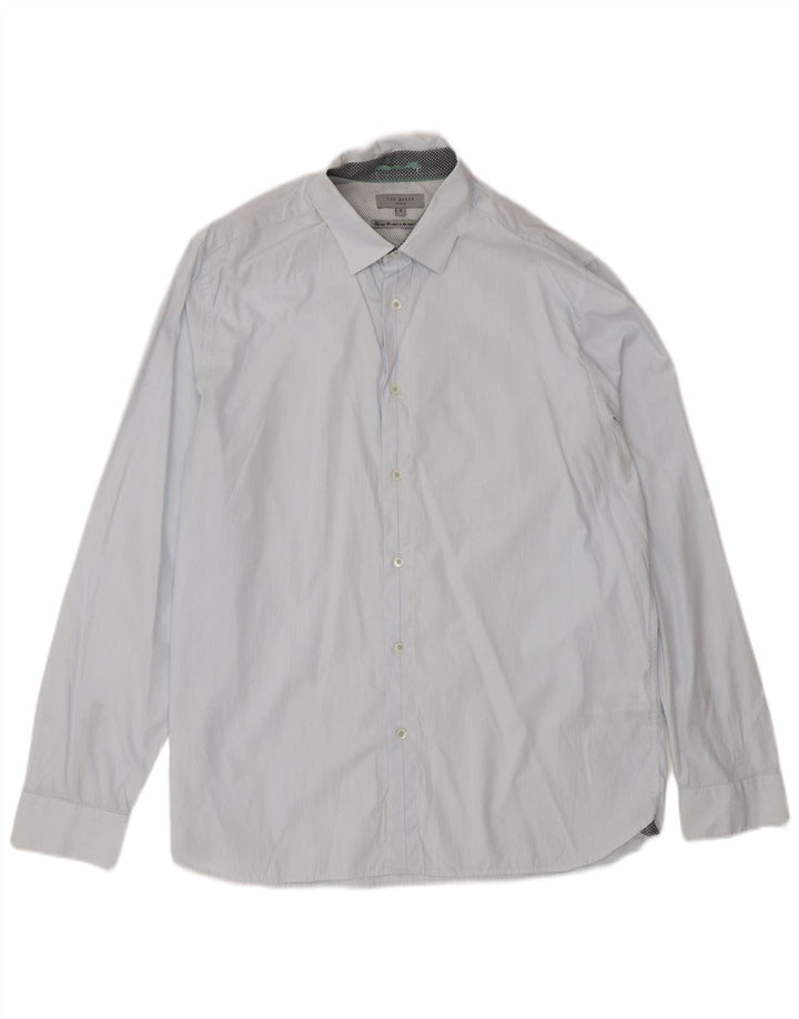 Koszula męska Ted Baker, rozmiar 5, niebieska, bawełniana w prążki