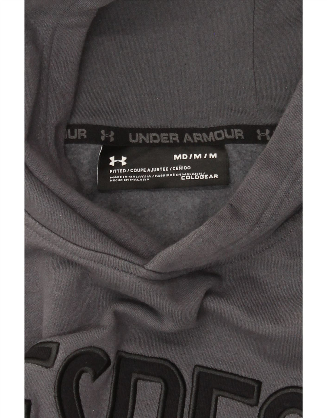 Męski sweter z kapturem Under Armour Cold Gear Graphic, średnioszary