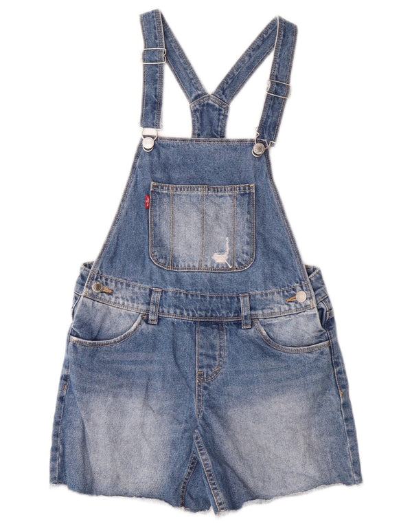 Spodenki jeansowe Levi's Distressed Dungarees dziewczęce 11-12 lat W26 niebieska bawełna