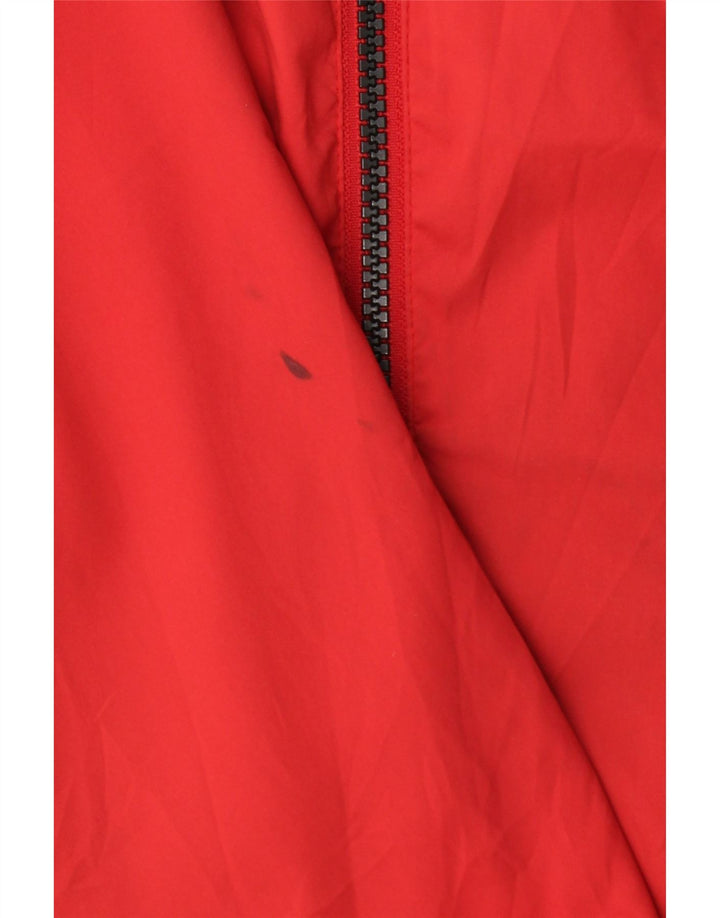 Adidas Męska kurtka przeciwdeszczowa Clima Proof UK 42 XL, czerwony poliester z blokami kolorów