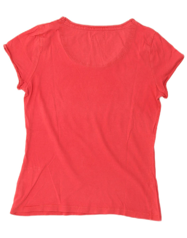 Damska koszulka z grafiką Napapijri Top UK 10 Small Red Cotton