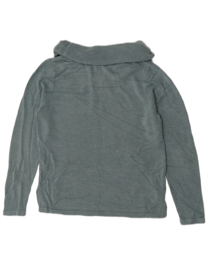 Marks & Spencer Damski sweter z golfem, UK 14, średni zielony