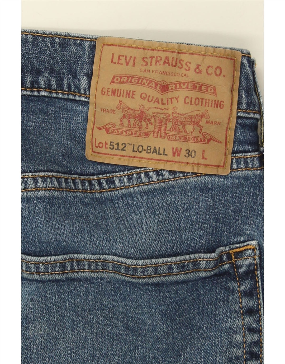 Męskie jeansy Levi's 512 Slim Tapered W30 L32 Niebieskie bawełniane