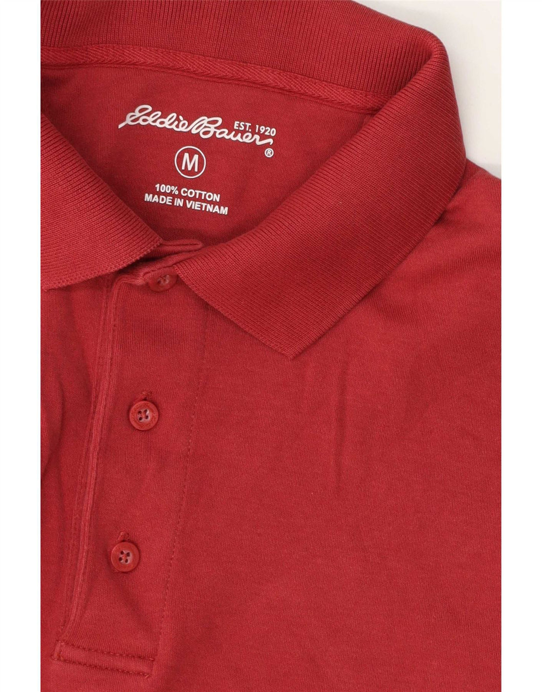 Męska koszulka polo Eddie Bauer, bawełniana, w kolorze średnio czerwonym