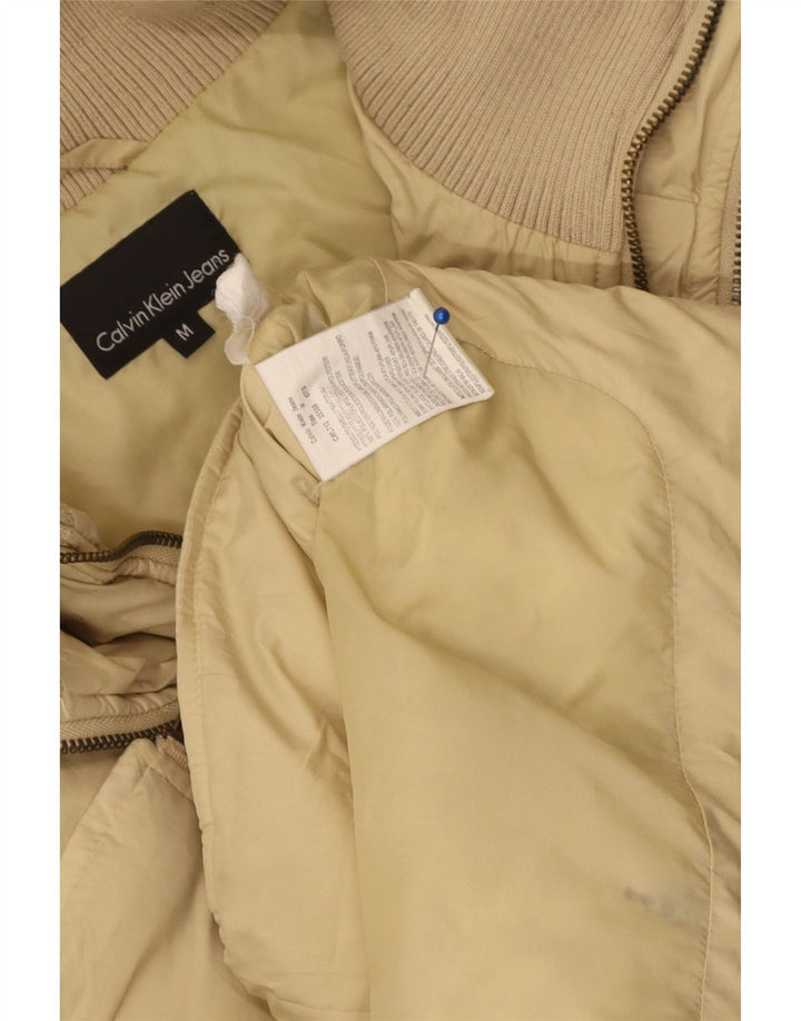 Damska ocieplana kurtka Calvin Klein Jeans UK 14, średni beż, poliester