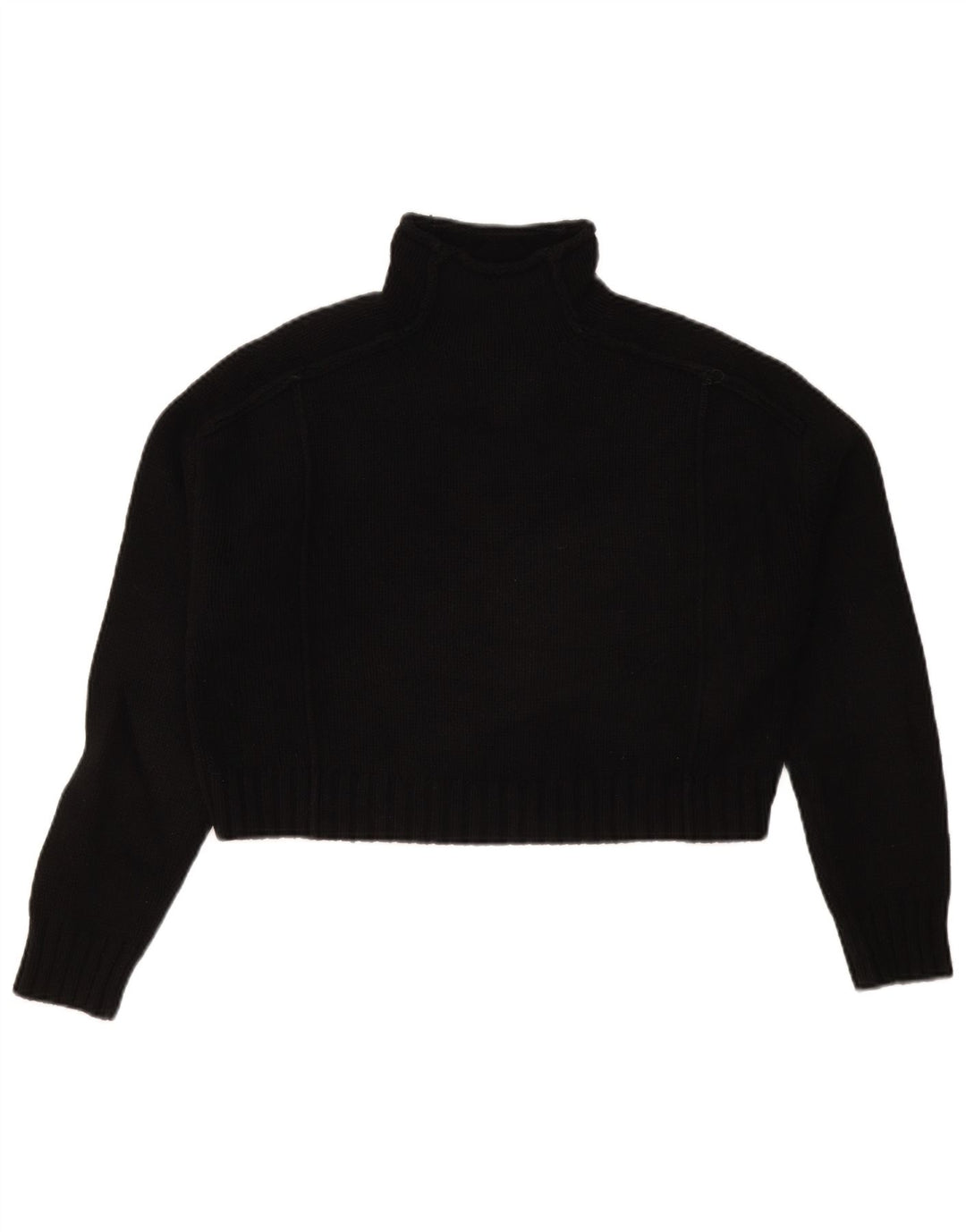 Damski sweter Zara Crop Oversize z golfem UK 10 Small Black