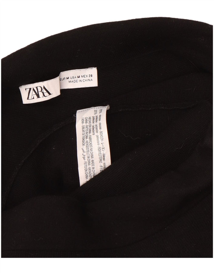 Spódnica mini Peplum damska Zara, średnia W28, czarna wiskoza