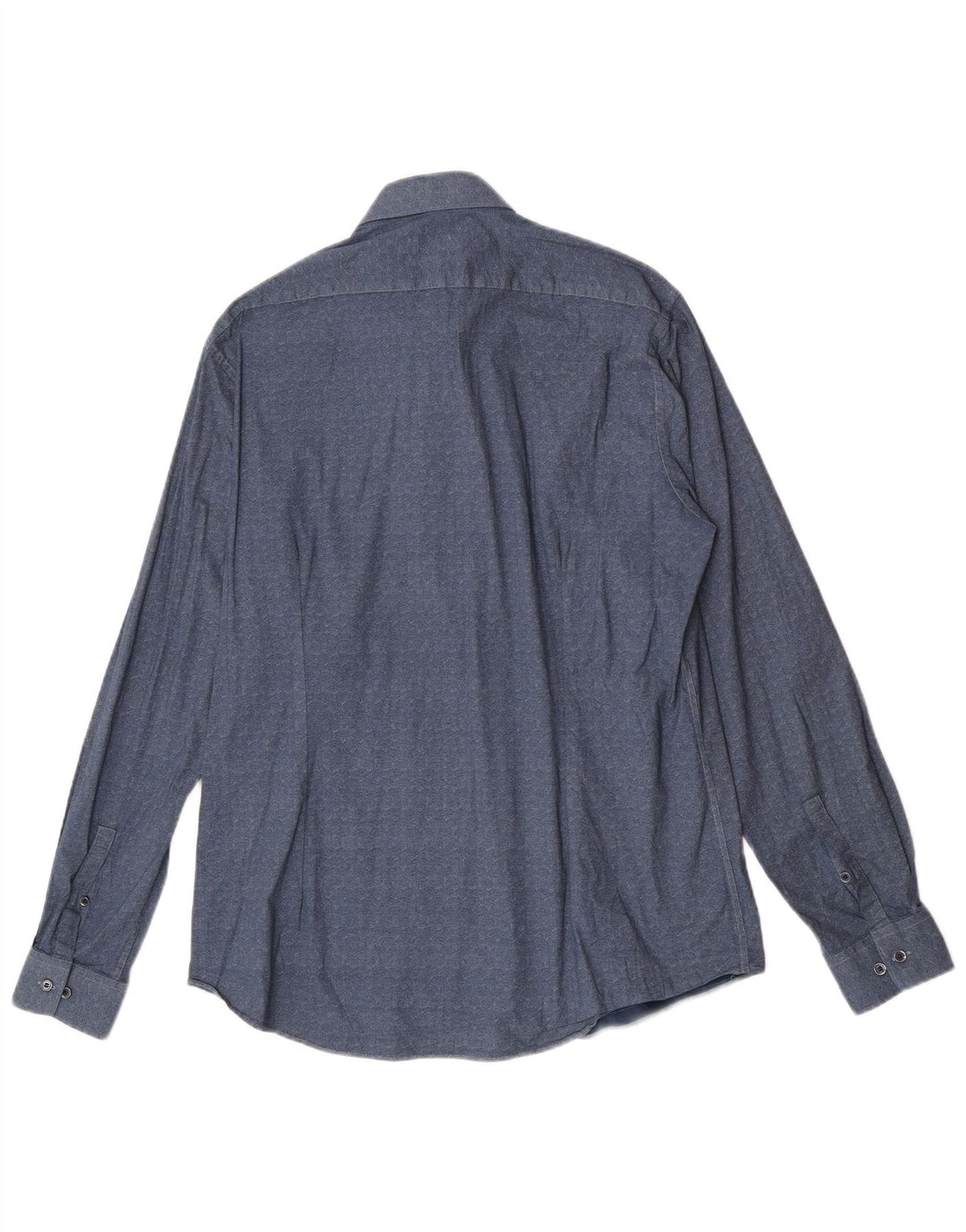Męska koszula slim fit Calvin Klein z abstrakcyjnym wzorem, rozmiar 43 17 XL, granatowa