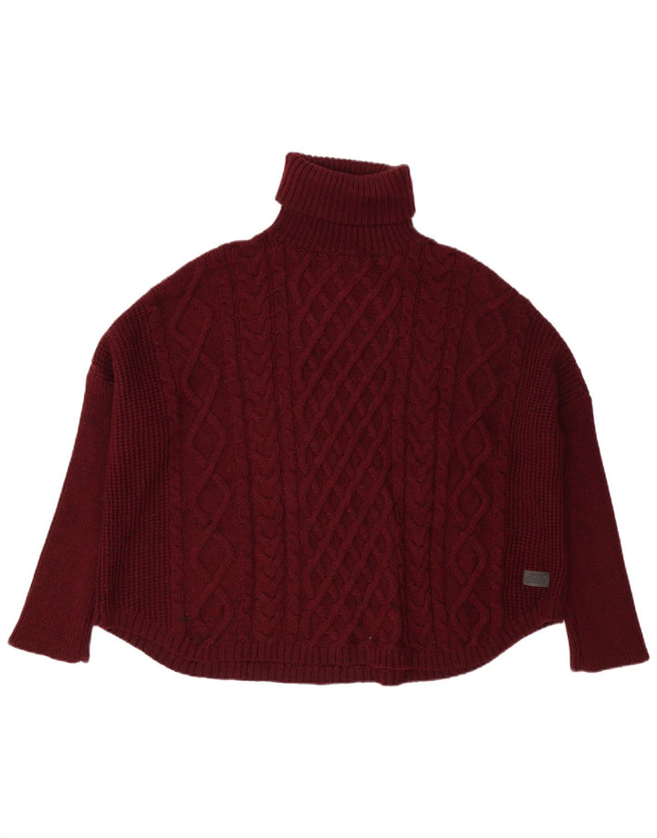 Damski sweter Superdry z okrągłym dekoltem, UK 18 XL, bordowy, akryl