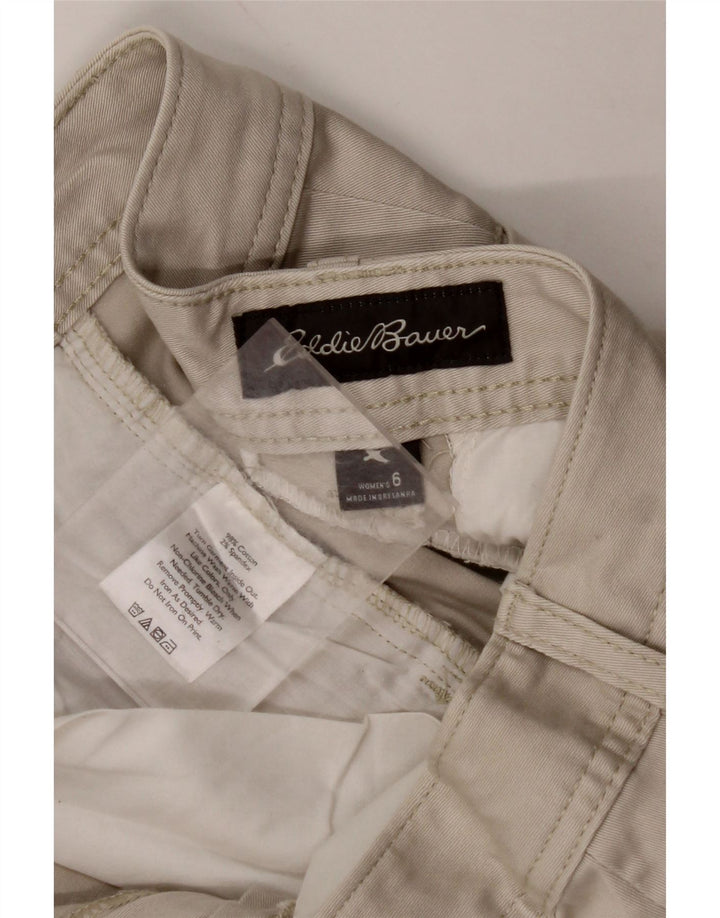 Damskie spodenki chino EDDIE BAUER US 6 Medium W30, szara bawełna
